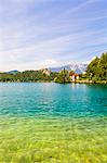 Lake Bled and Bled Castle, Slovenia, Europe