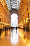 Morning scene in the Galleria Vittorio Emanuele II, Milan, Lombardy, Northern Italy, Italy, Europe