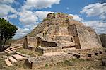 Mayan Ruins, Structure CA-4, Oxkintok Archaeological Zone, 300 to 1050 AD, Yucatan, Mexico, North America