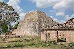 Mayan Ruins, Structure CA-4, Oxkintok Archaeological Zone, 300 to 1050 AD, Yucatan, Mexico, North America