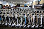 Luggage trolleys, Noi Bai International Airport, Hanoi Airport, Vietnam, Indochina, Southeast Asia, Asia