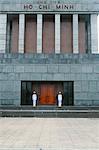 Guards at entrance, Ho Chi Minh Mausoleum, Hanoi, Vietnam, Indochina, Southeast Asia, Asia