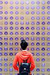 Memorial wall with names of the dead, Church of the Sacred Heart of Jesus (Nha Tho Tan Dinh), Ho Chi Minh City, Vietnam, Indochina, Southeast Asia, Asia