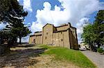 The Duomo di San Leone, the Romanesque cathedral of San Leo, Rimini province, Emilia Romagna, Italy, Europe