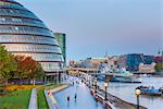 City Hall by River Thames, Southwark, London, England, United Kingdom, Europe