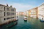 Gondolas on Grand Canal, Venice, UNESCO World Heritage Site, Veneto Province, Italy, Europe