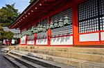 Bronze lanterns at Kasuga Grand shrine (Kasuga-taisha), UNESCO World Heritage Site, Nara Park, Honshu, Japan, Asia