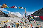 Mantra flags, Everest base camp, Tingri, Xizang, China