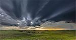 Storms pulled into parent supercell, Ogallala, Nebraska, US