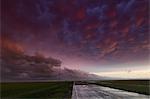 Mammatus after severe thunderstorm, Cope, Colorado, US