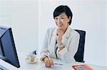 Japanese senior businesswoman in the office