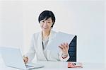 Japanese senior businesswoman in the office