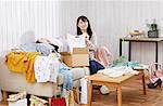 Japanese woman buying online