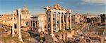 Roman Forum (Foro Romano), Temple of Saturn and Arch of Septimius Severus, UNESCO World Heritage Site, Rome, Lazio, Italy, Europe