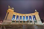 Millennium Monument, Heldenplatz, Budapest, Hungary, Europe