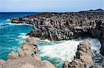 Los Hervideros lava rock coastline, Lanzarote, Canary Islands, Spain, Atlantic, Europe