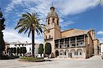 Iglesia de Santa Maria la Mayor in the Plaza Duquesa de Parcent (Town Hall Square), Ronda, Andalucia, Spain, Europe