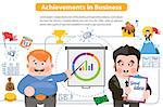 Achievements in Business, infographics. Vector illustration on white background