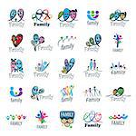 Family logo. Vector illustration of characters. Design element