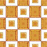 Patterned gold frame in the form of square tiles