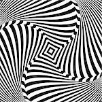 Abstract op art design. Illusion of torsion movement. Vector illustration.