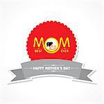 Vector illustration of Happy Mother's Day greeting card.