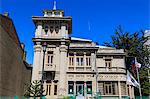 City Hall, former Jose Montes Palace, opulent mansion, sunny day, blue sky, Plaza Munoz Gamero, Punta Arenas, Magallanes, Chile, South America