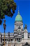 Green domed Palacio del Congreso, Plaza Congreso, Congreso and Tribunales, Buenos Aires, Argentina, South America