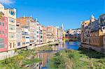 Colorful houses, Girona, Catalonia, Spain, Europe