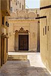 Restored traditional houses in Al Fahidi Historic Neighbourhood, Bur Dubai, Dubai, United Arab Emirates, Middle East