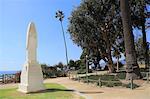 Art Deco Saint Monica statue, Palisades Park, Santa Monica, Los Angeles, California, United States of America, North America