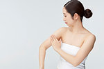 Japanese woman massaging