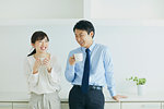 Japanese couple in the kitchen