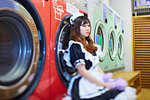 Japanese maid cosplay