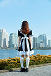 Japanese maid cosplay