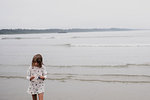 Girl on beach, Tofino, Canada