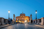 The Mausoleum of Hadrian (Castel Sant'Angelo) (Saint Angelo's Castle) and Saint Angelo Bridge, Parco Adriano, UNESCO World Heritage Site, Rome, Lazio, Italy, Europe