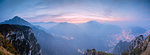 Panoramic view of Lecco, Monte Resegone and Grigna from Monte Coltignone at dawn, Valsassina, Lombardy, Italian Alps, Italy, Europe