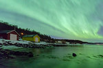 Northern Lights (Aurora borealis), Tovik, Skanland municipality, Troms county, Lofoten Islands, Nordland, Norway, Europe