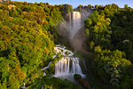Marmore Waterfalls in spring, Marmore Waterfalls Park, Terni, Umbria, Italy, Europe