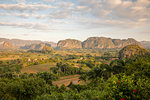 Sunrise view of Vinales Valley, UNESCO World Heritage Site, Vinales, Pinar del Rio, Cuba, West Indies, Caribbean, Central America