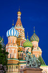 Evening, St. Basil's Cathedral, Red Square, UNESCO World Heritage Site, Moscow, Russia, Europe