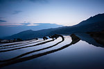 Duoyishu Rice Terraces at dawn, UNESCO World Heritage Site, Yuanyang, Yunnan Province, China, Asia