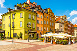 Buildings in Plac Zamkowy (Castle Square), Old Town, UNESCO World Heritage Site, Warsaw, Poland, Europe