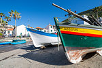 Colourful fishing boats in harbour in Camara de Lobos, Madeira, Portugal, Atlantic, Europe