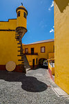 View of Fortress courtyard, Funchal, Madeira, Portugal, Atlantic, Europe