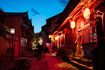 Twilight in Shaxi village, Yunnan Province, China, Asia