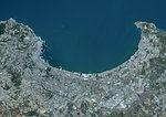 Color satellite image of Algiers, capital city of Algeria. Image collected on July 29, 2017 by Sentinel-2 satellites.