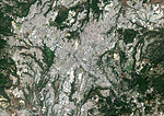 Color satellite image of Guatemala City, capital city of Guatemala. Image collected on January 25, 2017 by Sentinel-2 satellites.