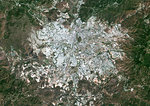 Color satellite image of Tegucigalpa, capital city of Honduras. Image collected on February 21, 2017 by Sentinel-2 satellites.